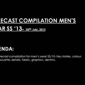 trend reporting and forecasting: S/S '13 mens wear